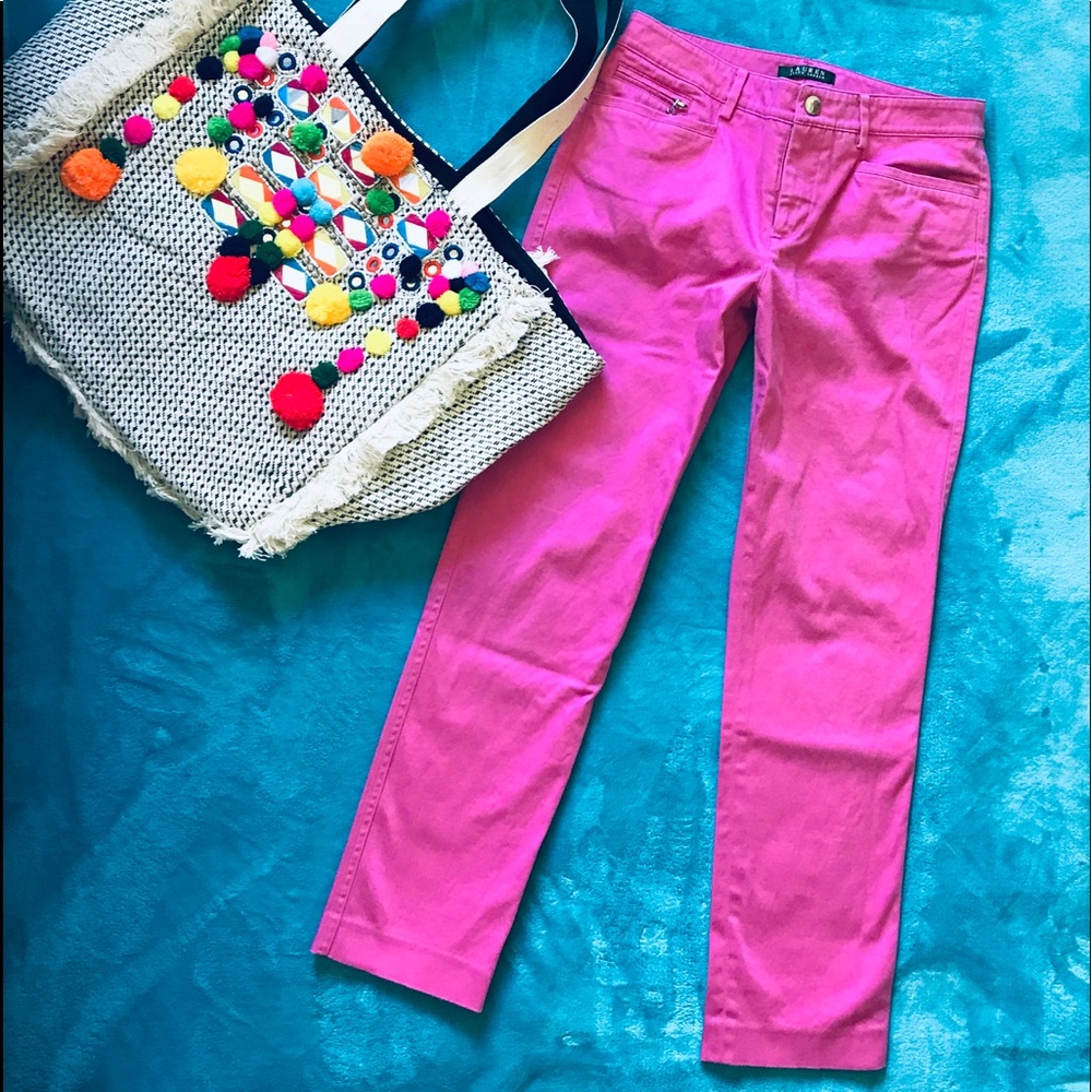 Ralph Lauren straight leg pink pants sz 4